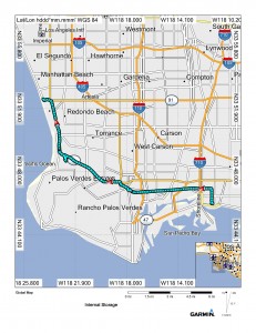 Map of route - Long Beach to Manhattan Beach