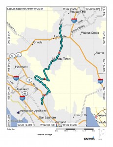 Map (San Leandro to Lafayette)