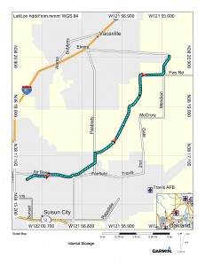 Map (Fairfield to Vacaville)
