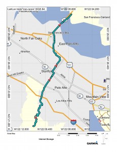 Map (Palo Alto to Fremont)